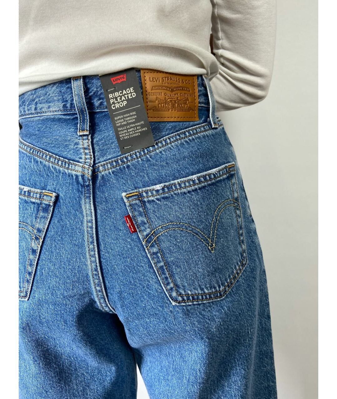 LEVI'S Голубые хлопковые джинсы клеш, фото 4