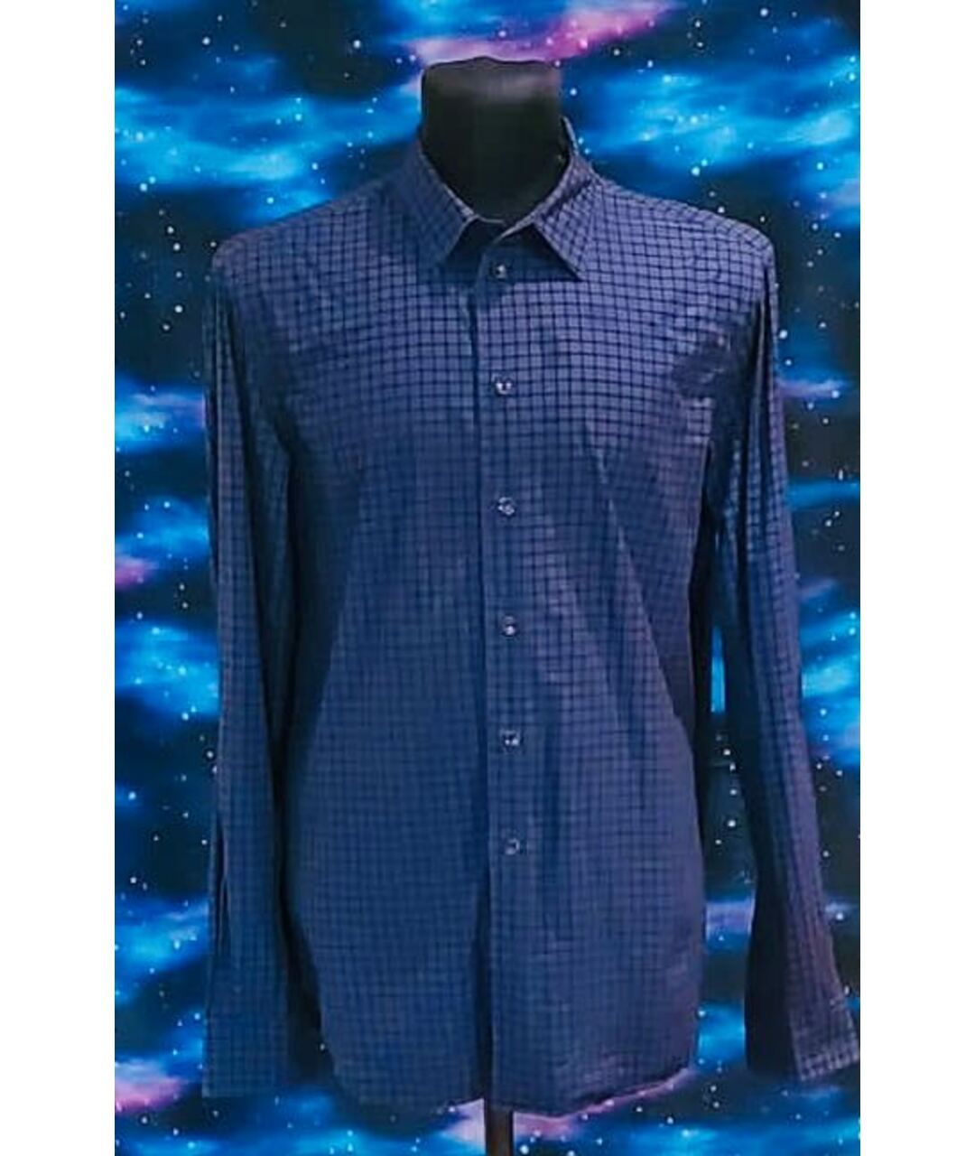 ARMANI COLLEZIONI Синяя хлопковая кэжуал рубашка, фото 9