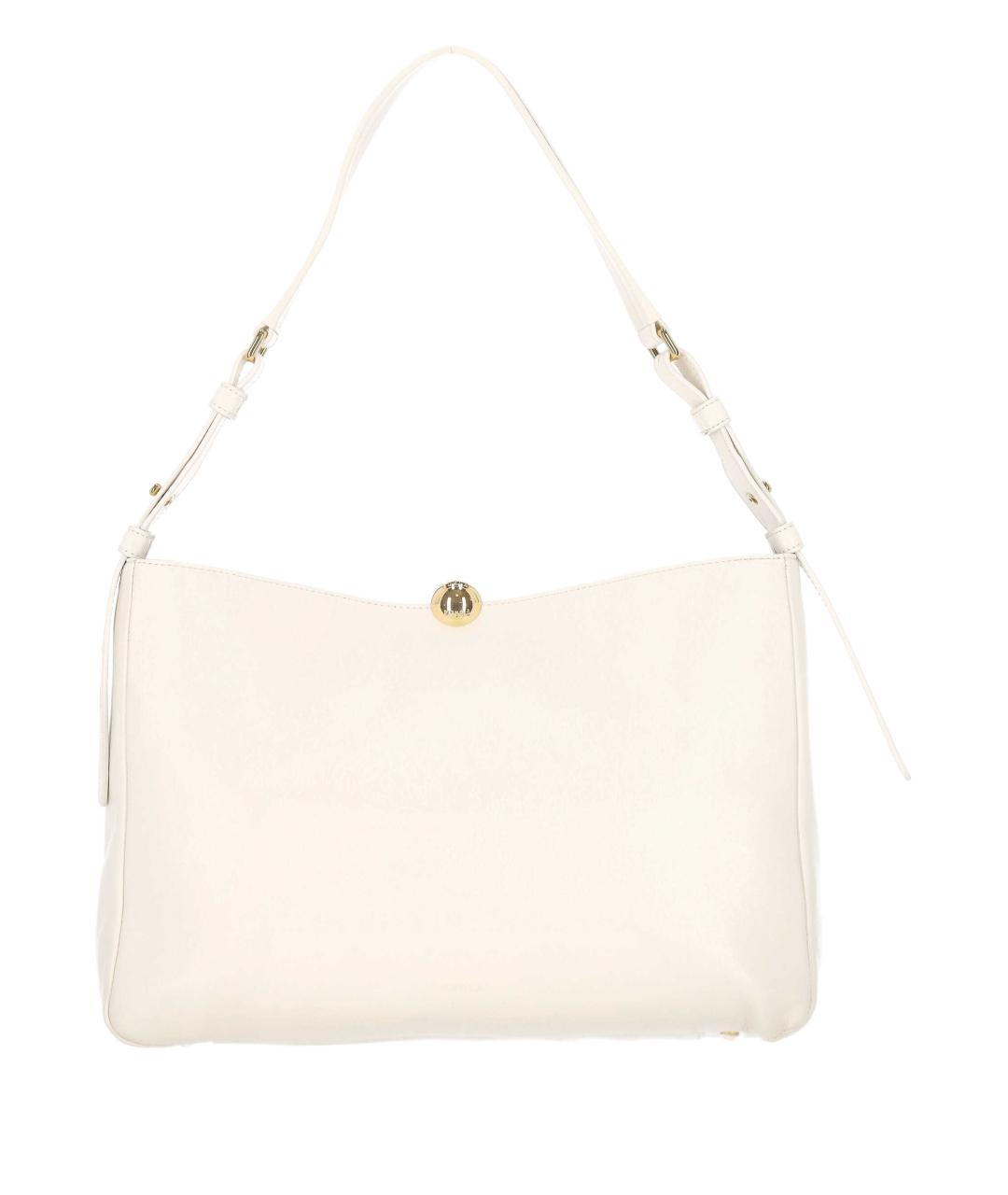 FURLA Бежевая кожаная сумка через плечо, фото 3