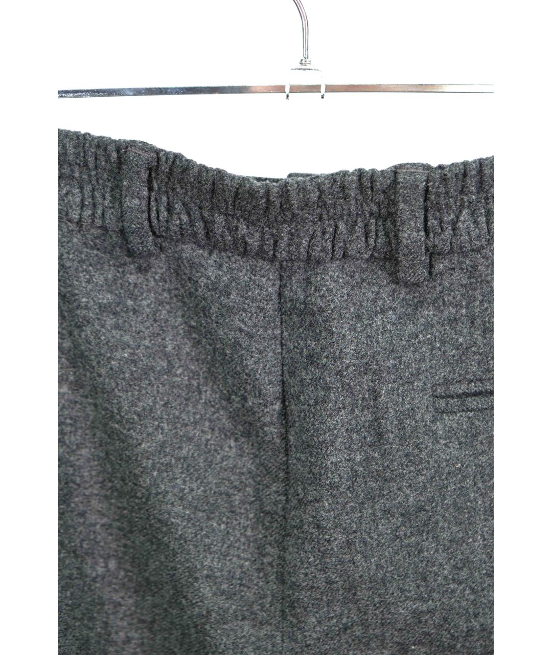 ERMANNO SCERVINO Серые шерстяные прямые брюки, фото 4