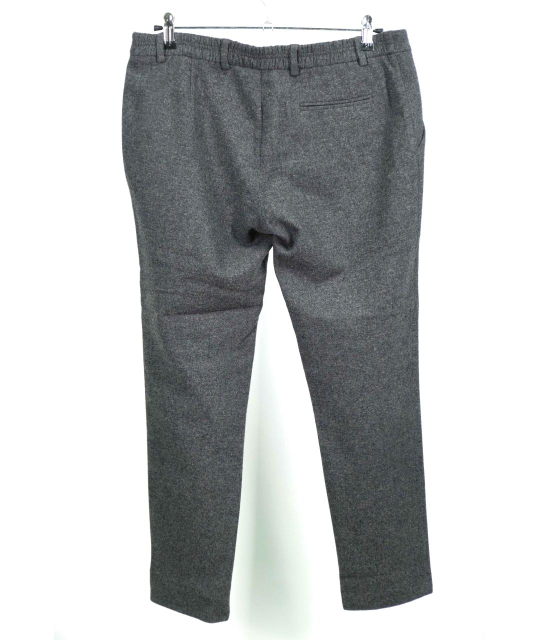ERMANNO SCERVINO Серые шерстяные прямые брюки, фото 2