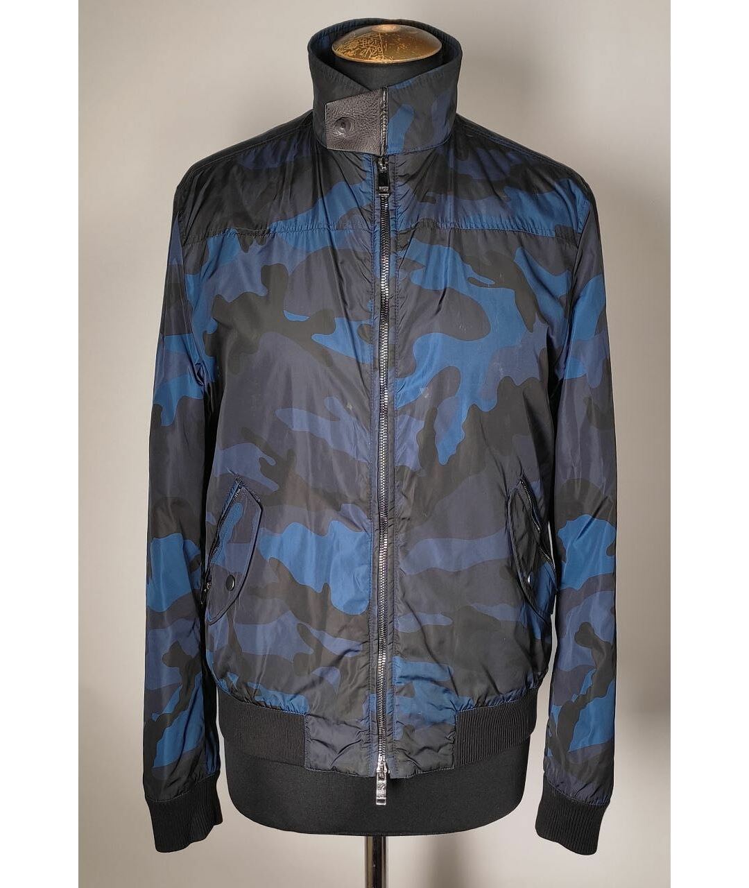 VALENTINO Темно-синяя полиамидовая куртка, фото 2