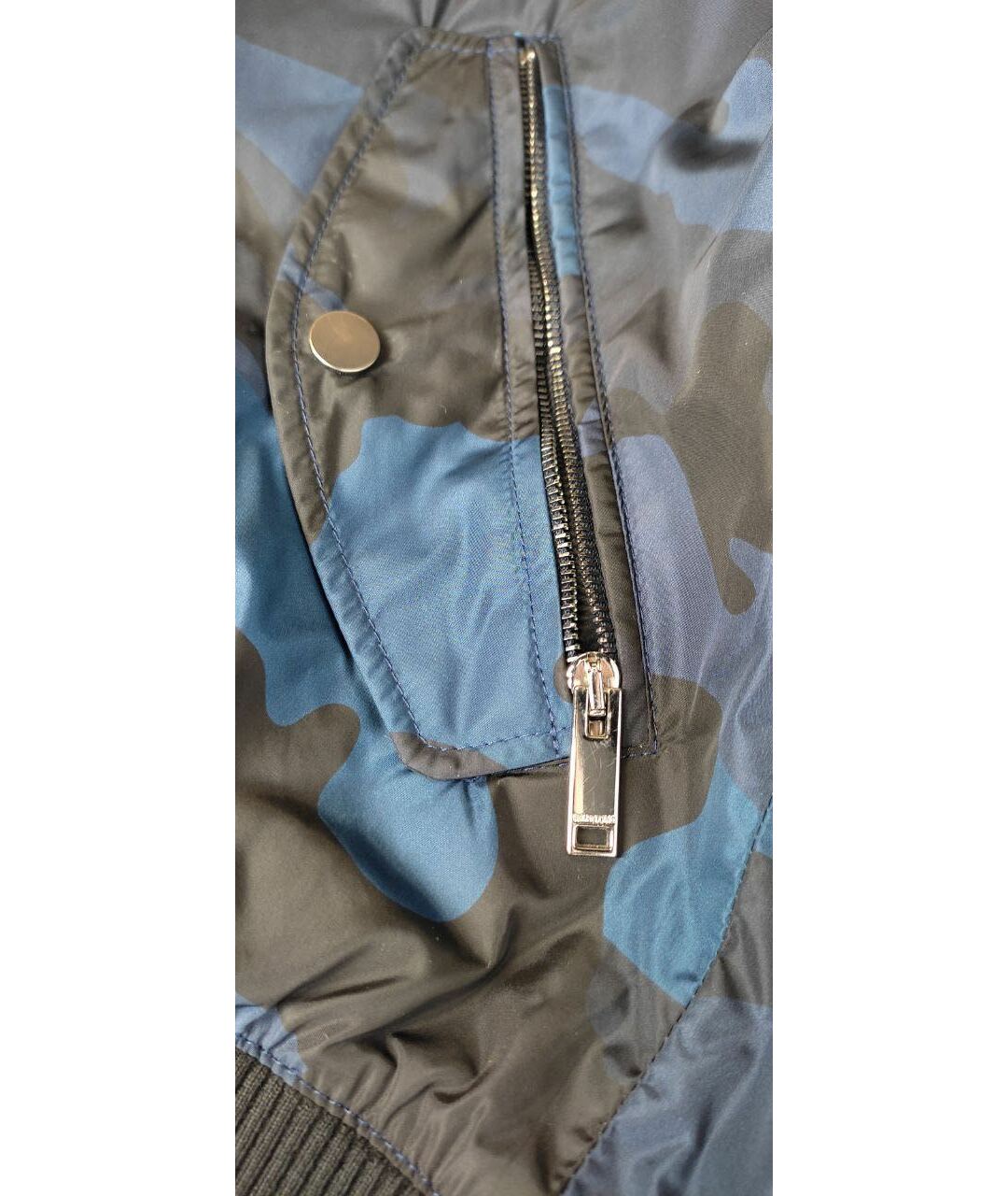 VALENTINO Темно-синяя полиамидовая куртка, фото 7