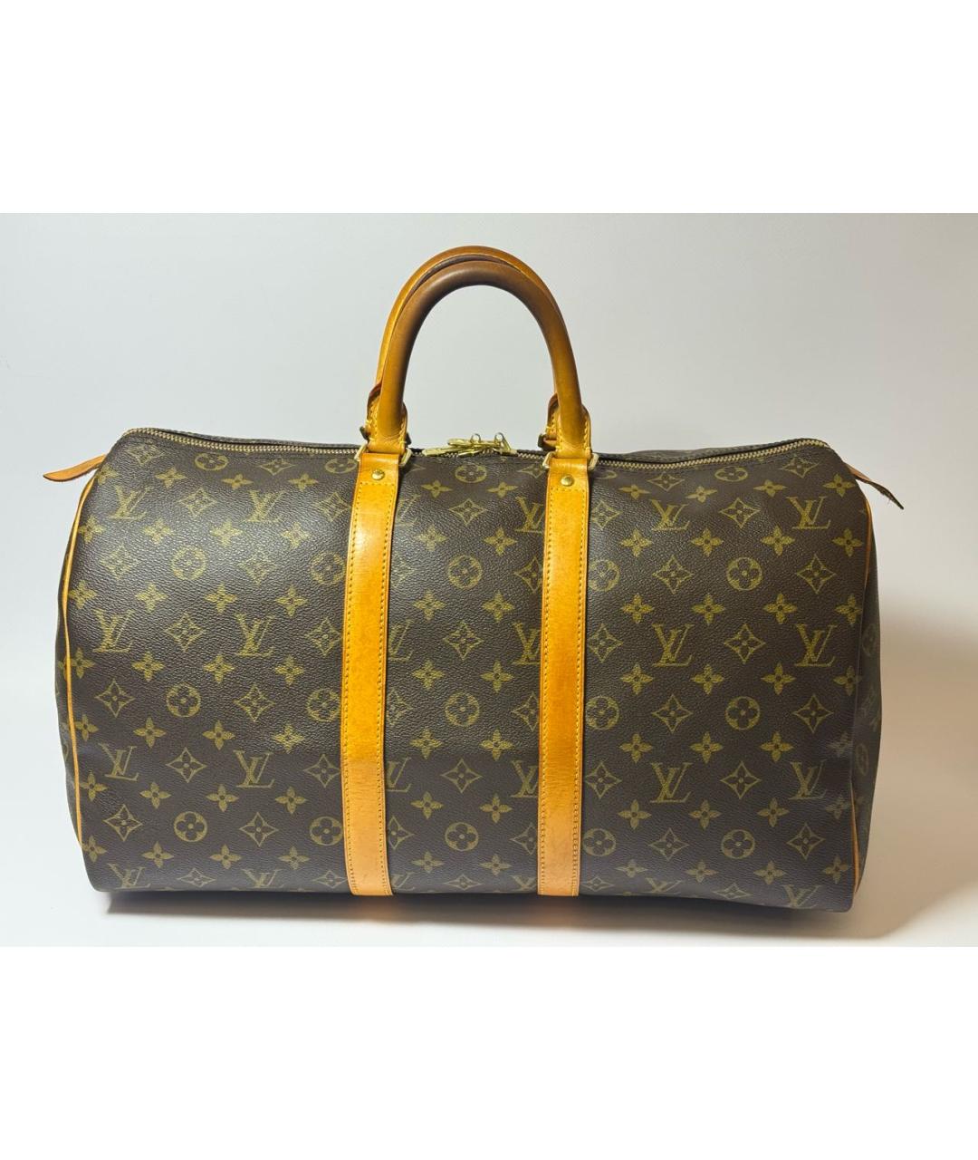 LOUIS VUITTON Коричневая дорожная/спортивная сумка, фото 9