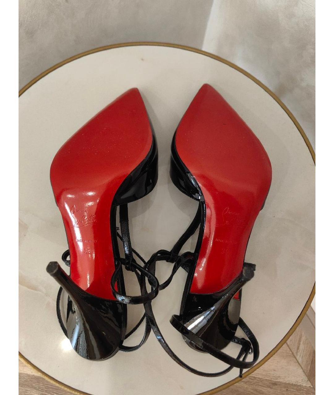 CHRISTIAN LOUBOUTIN Черные туфли из лакированной кожи, фото 8