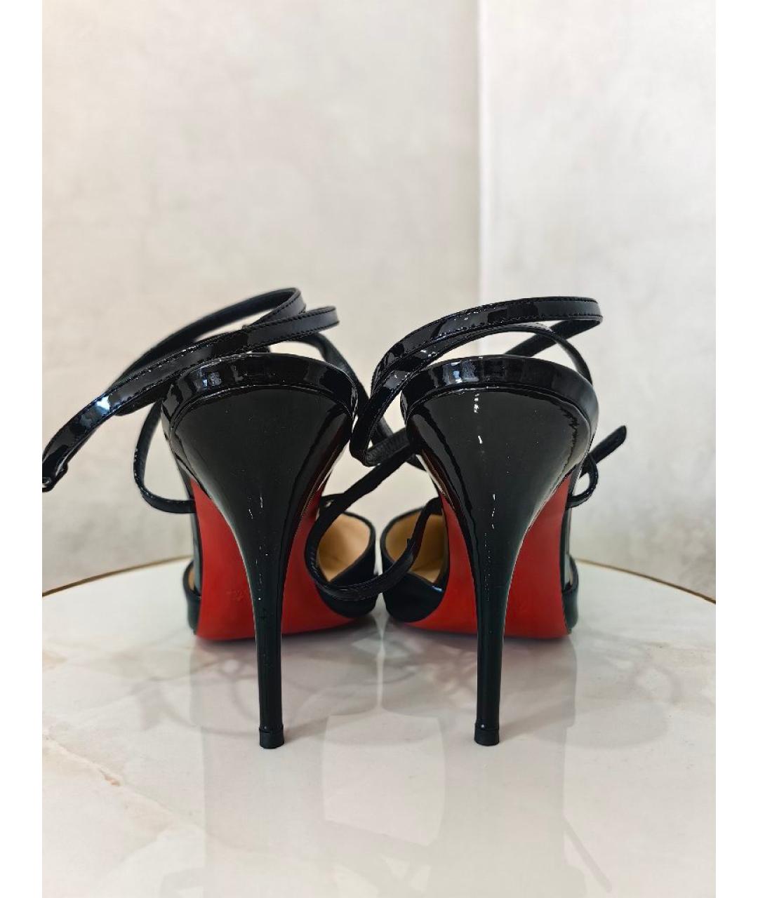 CHRISTIAN LOUBOUTIN Черные туфли из лакированной кожи, фото 4
