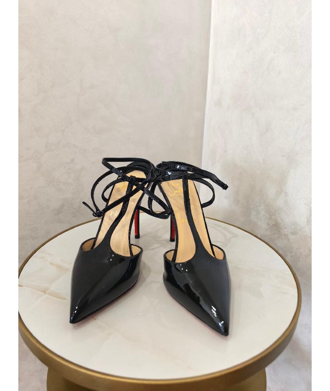 CHRISTIAN LOUBOUTIN Черные туфли из лакированной кожи, фото 2