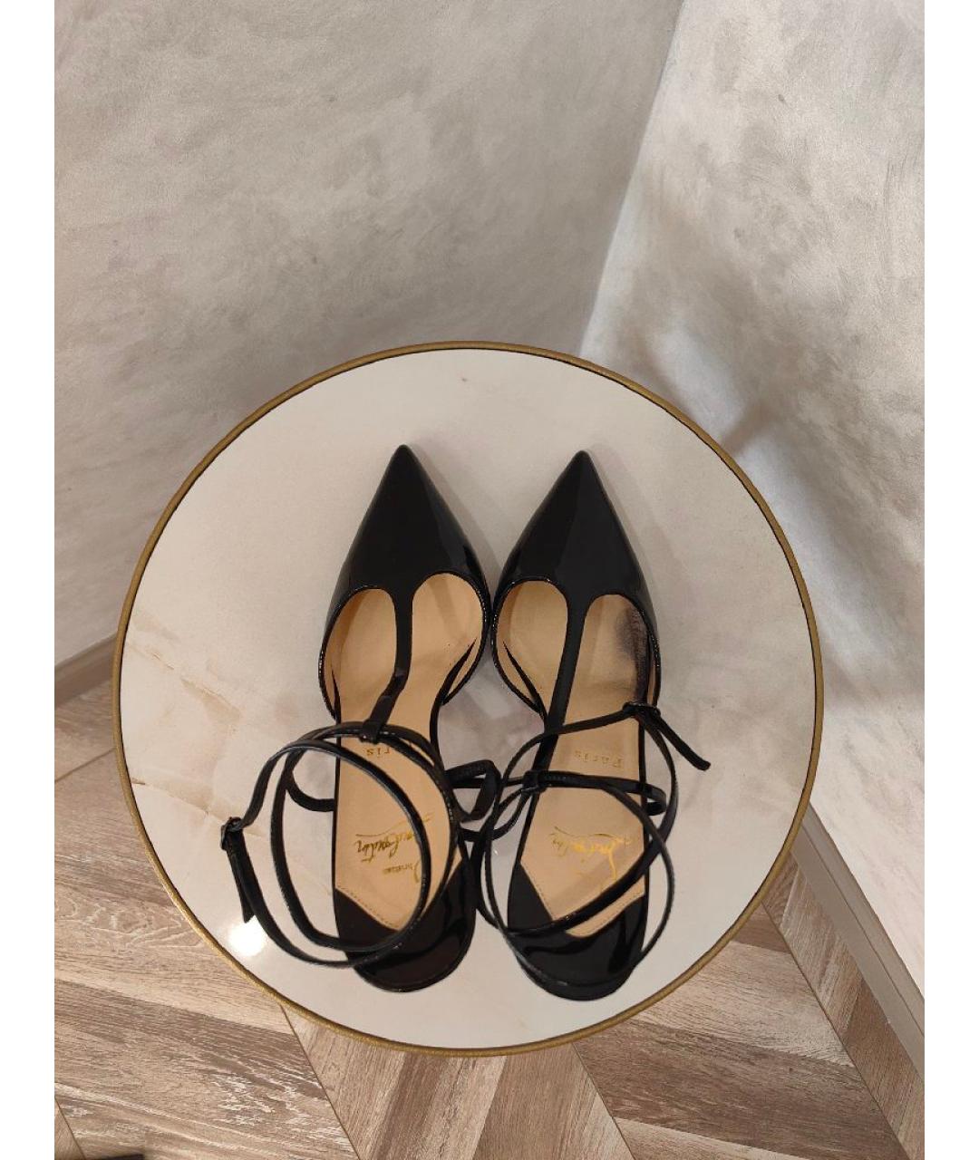 CHRISTIAN LOUBOUTIN Черные туфли из лакированной кожи, фото 3