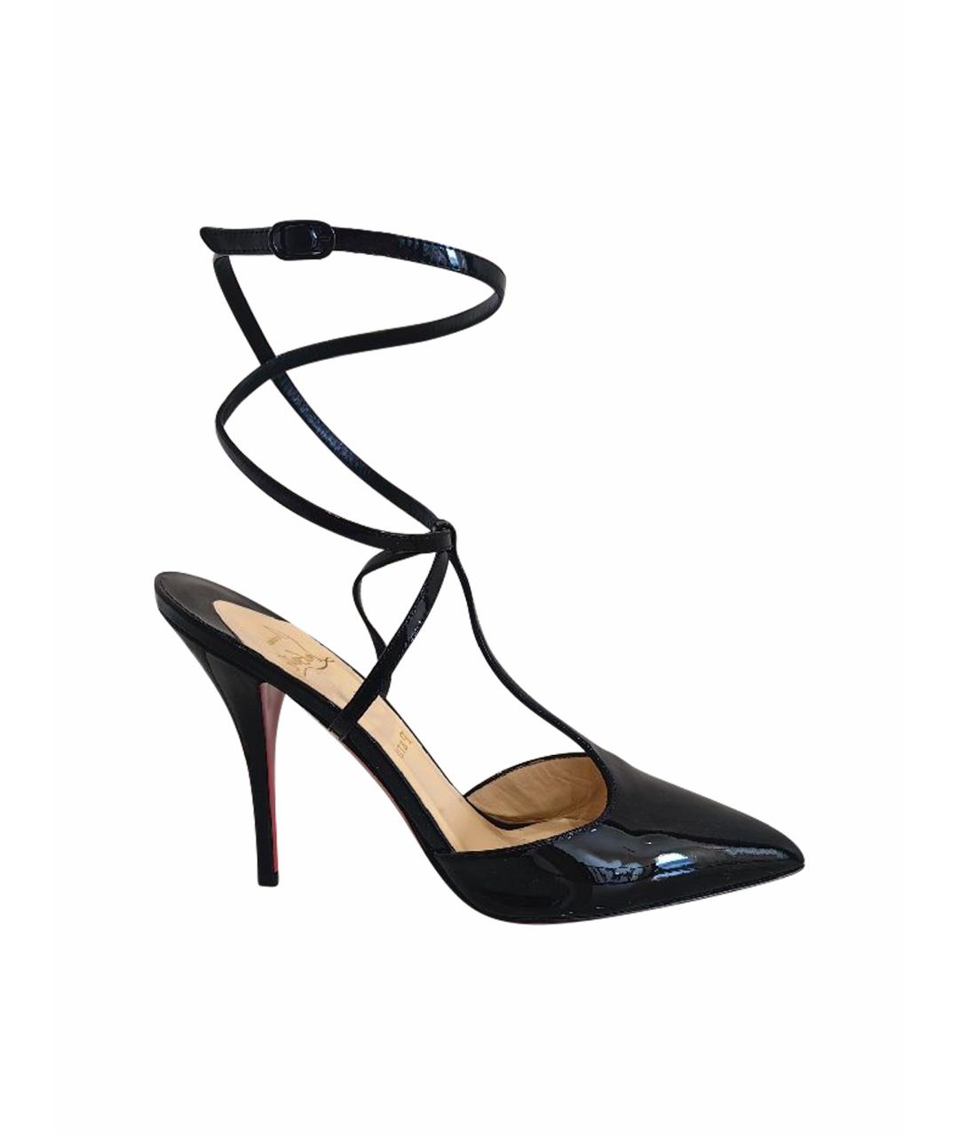 CHRISTIAN LOUBOUTIN Черные туфли из лакированной кожи, фото 1