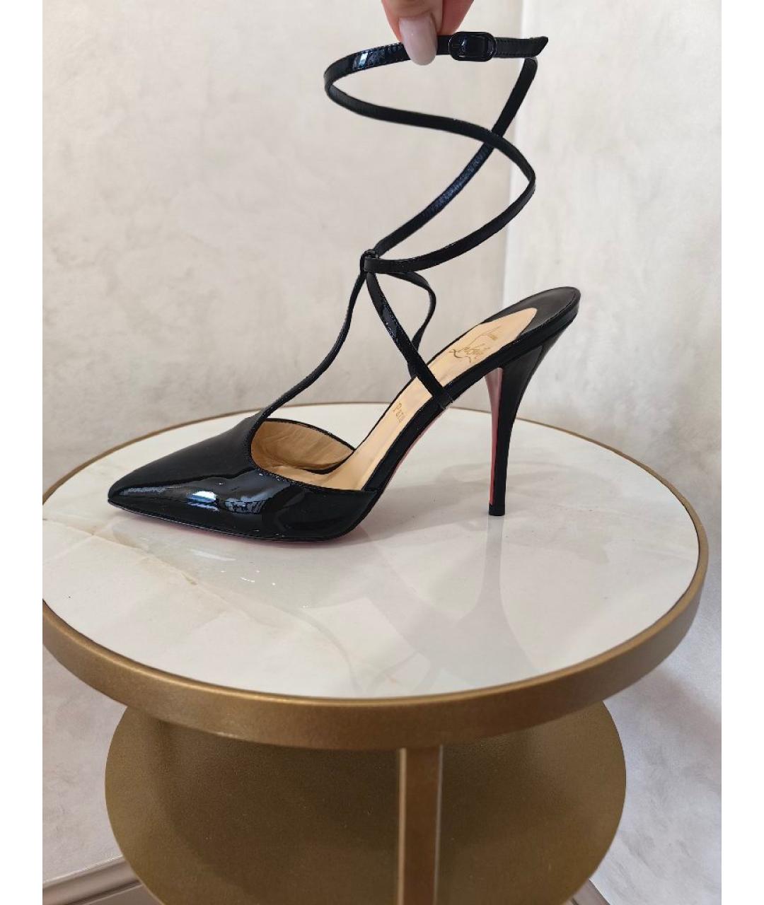 CHRISTIAN LOUBOUTIN Черные туфли из лакированной кожи, фото 10