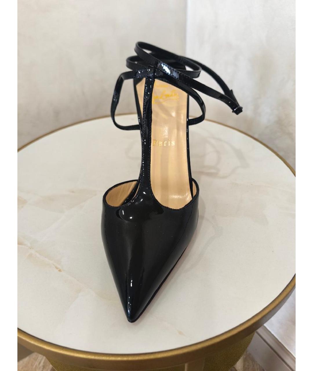 CHRISTIAN LOUBOUTIN Черные туфли из лакированной кожи, фото 6