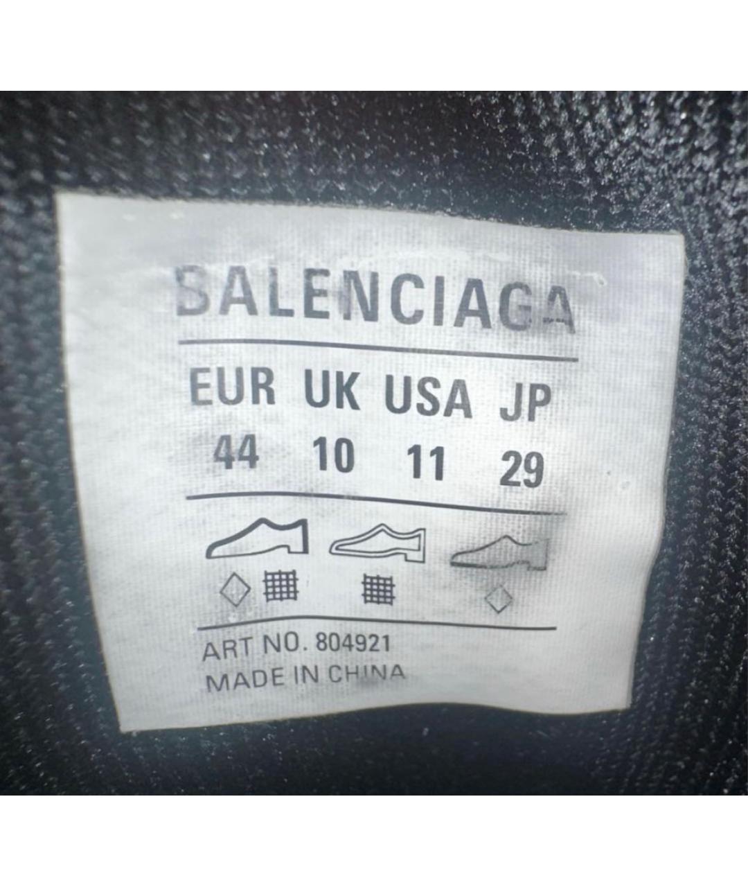 BALENCIAGA Черные текстильные низкие кроссовки / кеды, фото 5