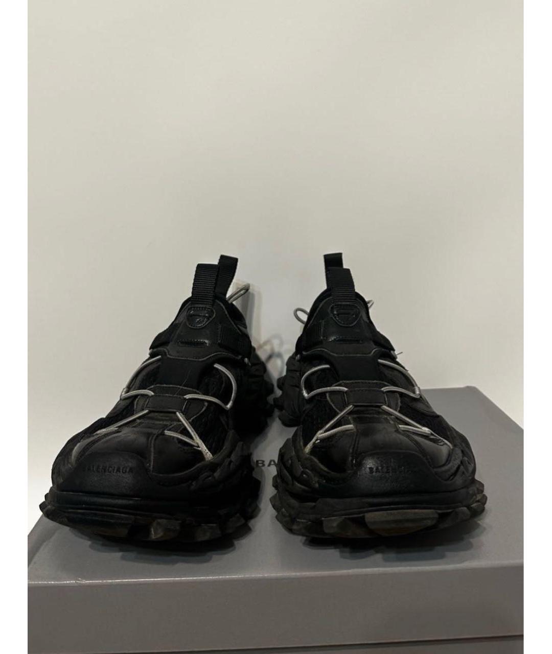 BALENCIAGA Черные текстильные низкие кроссовки / кеды, фото 2