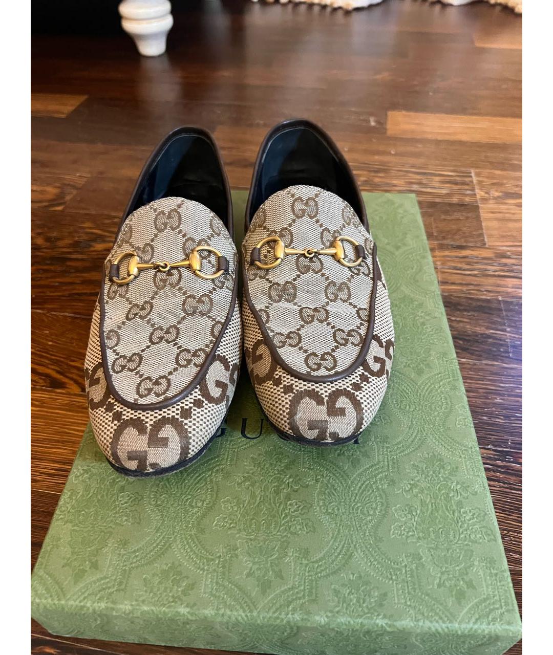 GUCCI Бежевые мокасины, фото 2