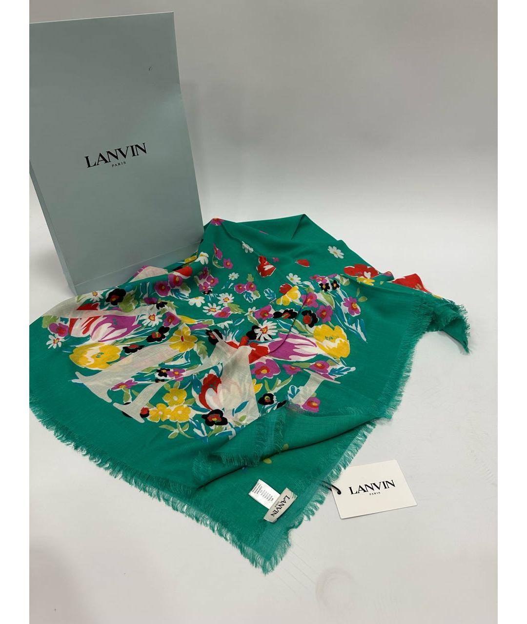 LANVIN Зеленый платок, фото 5