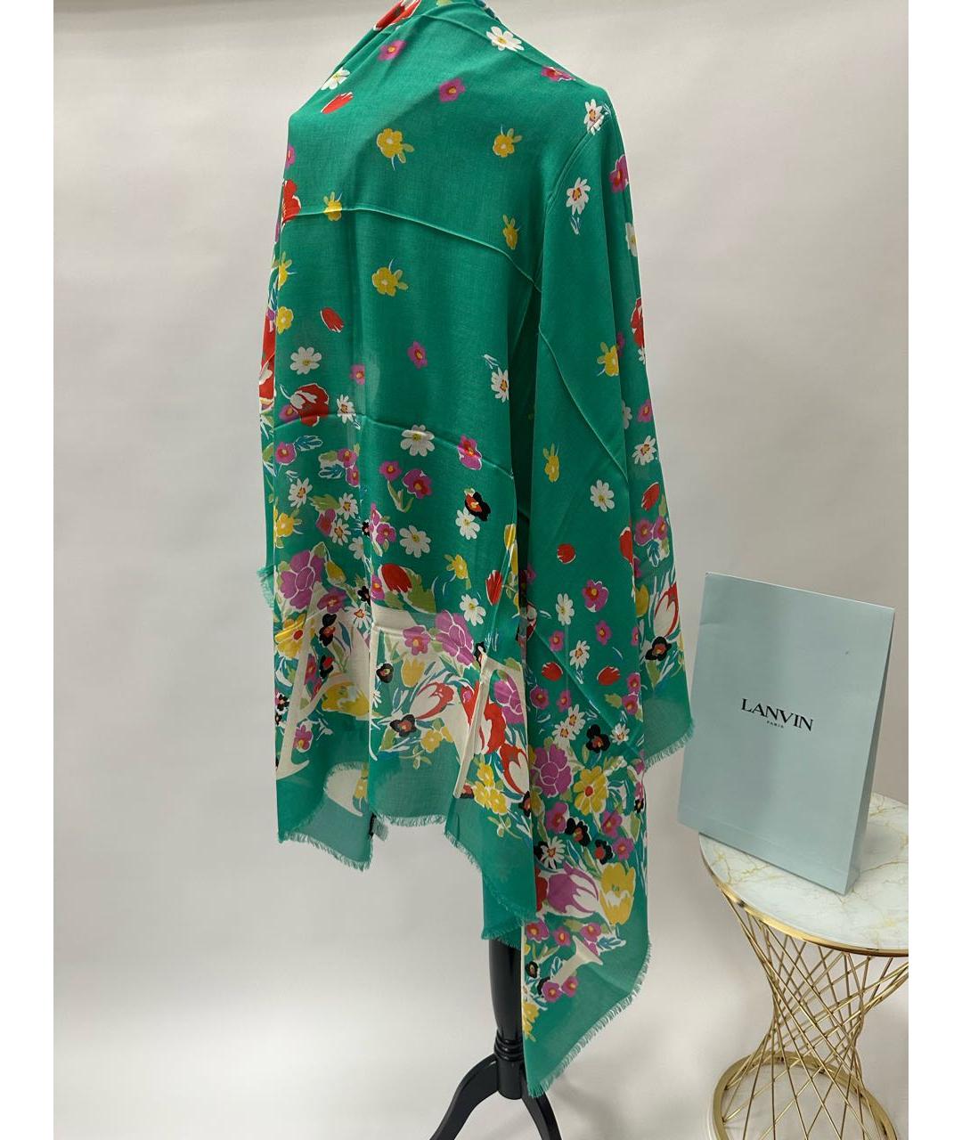 LANVIN Зеленый платок, фото 8