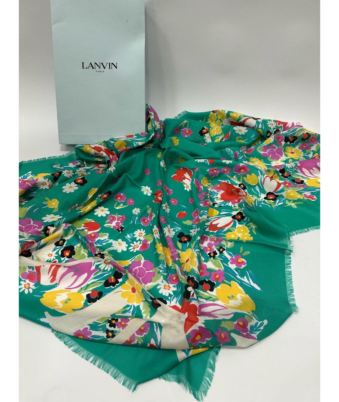 LANVIN Зеленый платок, фото 2
