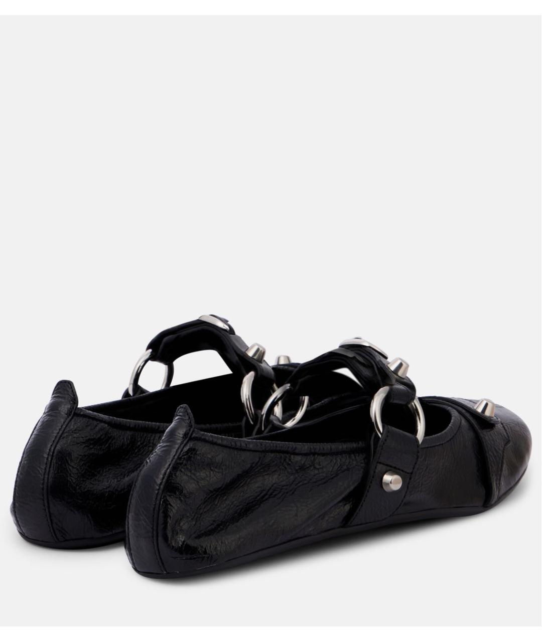 BALENCIAGA Черные кожаные балетки, фото 7