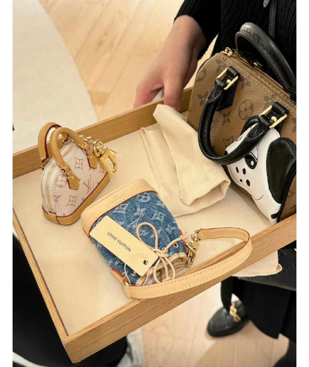 LOUIS VUITTON Синяя сумка с короткими ручками, фото 5