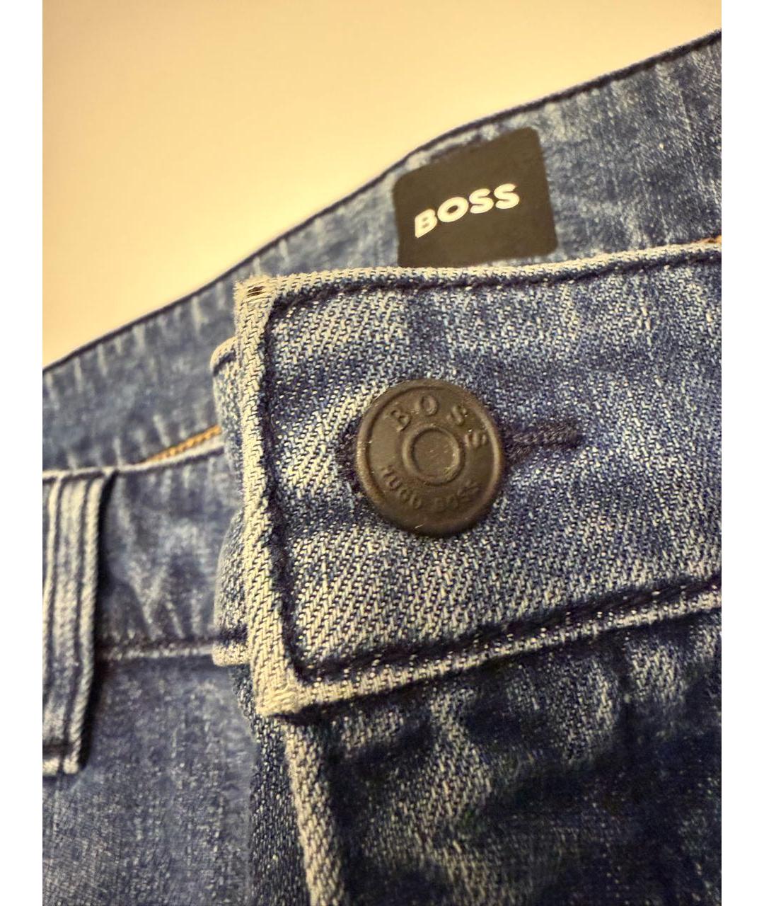 HUGO BOSS Синие хлопко-эластановые джинсы скинни, фото 4