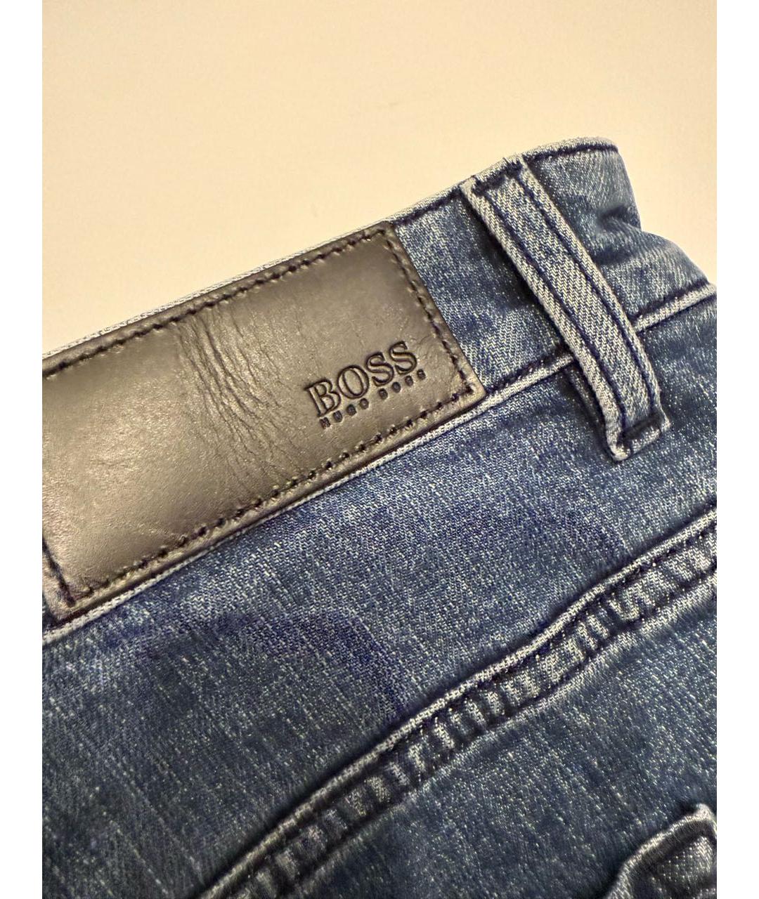 HUGO BOSS Синие хлопко-эластановые джинсы скинни, фото 6