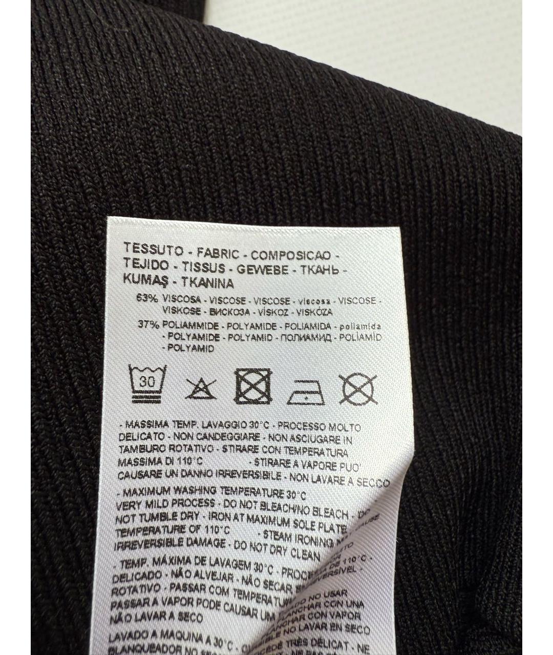 ARMANI EXCHANGE Черное вискозное повседневное платье, фото 5