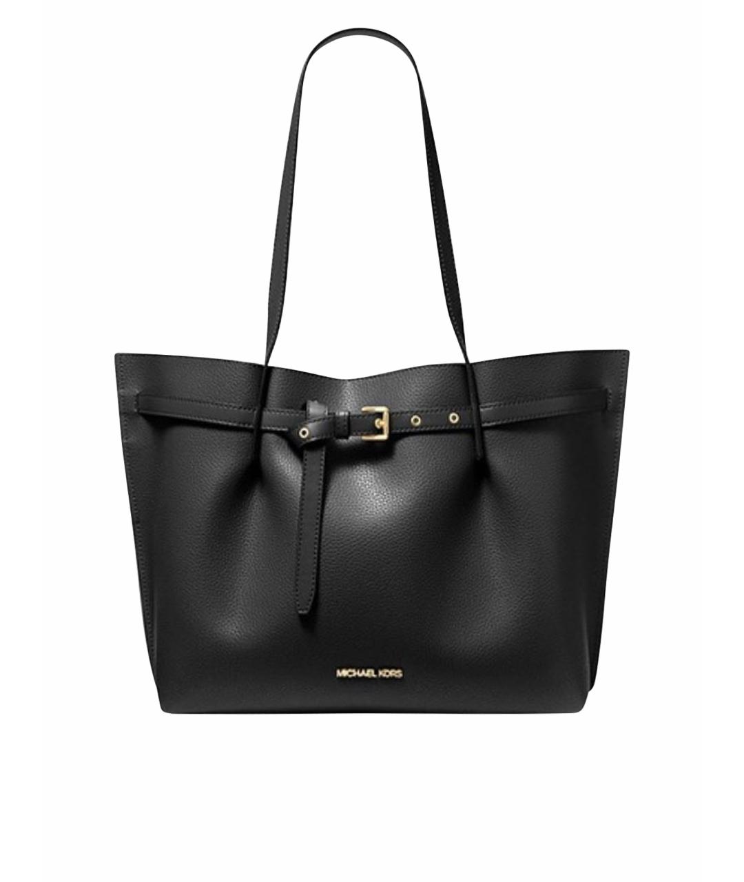 MICHAEL KORS Черная сумка тоут из искусственной кожи, фото 1
