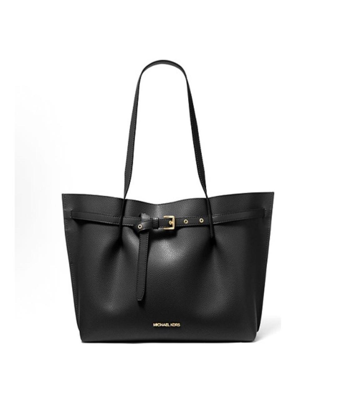 MICHAEL KORS Черная сумка тоут из искусственной кожи, фото 6
