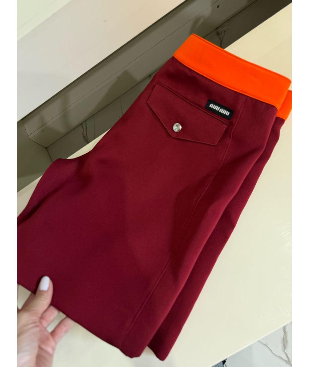 MIU MIU Бордовые шорты, фото 8