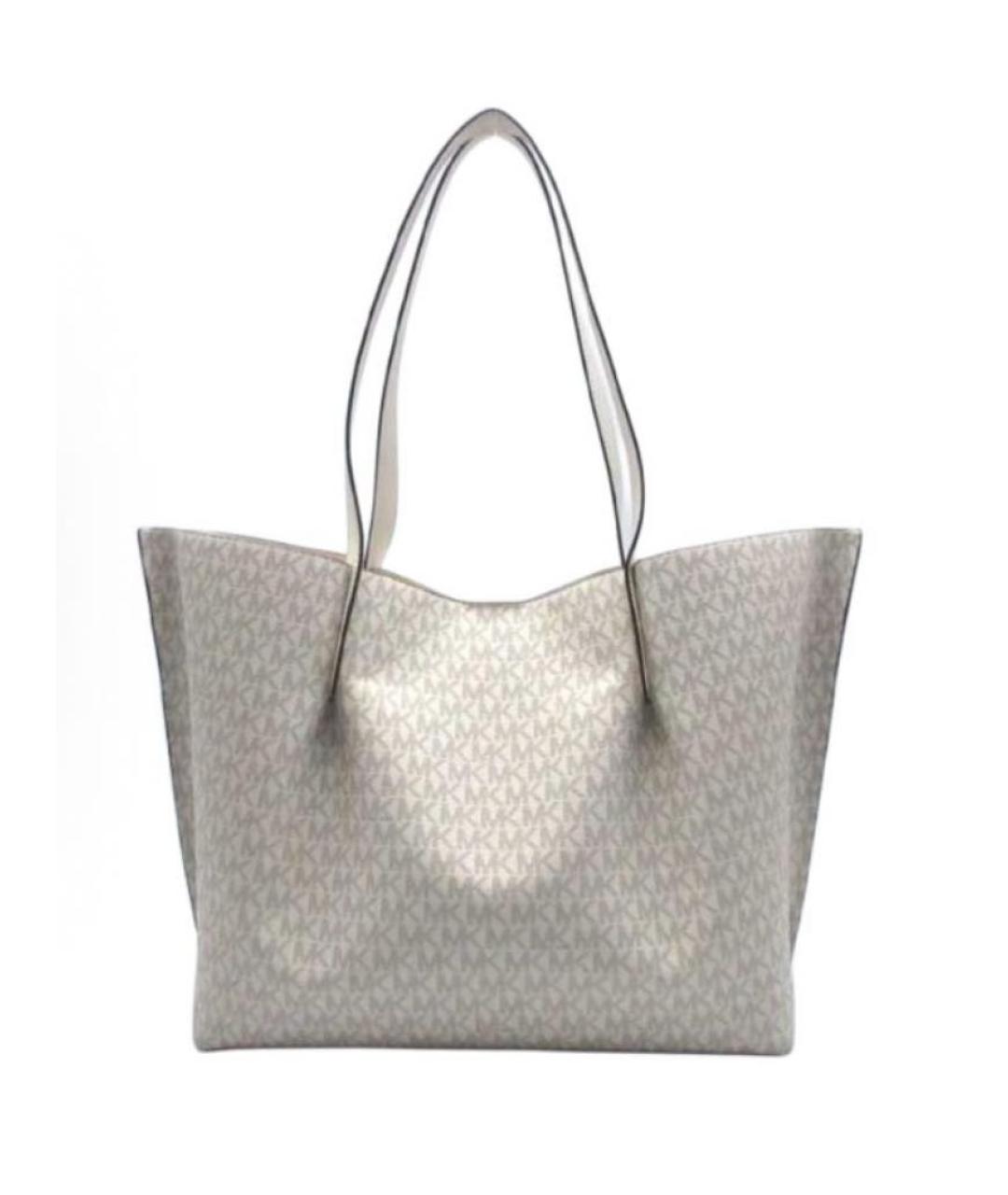 MICHAEL KORS Бежевая сумка тоут из искусственной кожи, фото 3