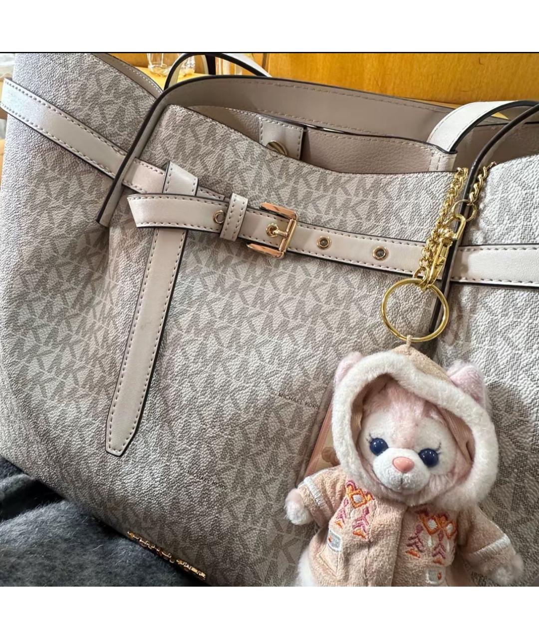 MICHAEL KORS Бежевая сумка тоут из искусственной кожи, фото 6
