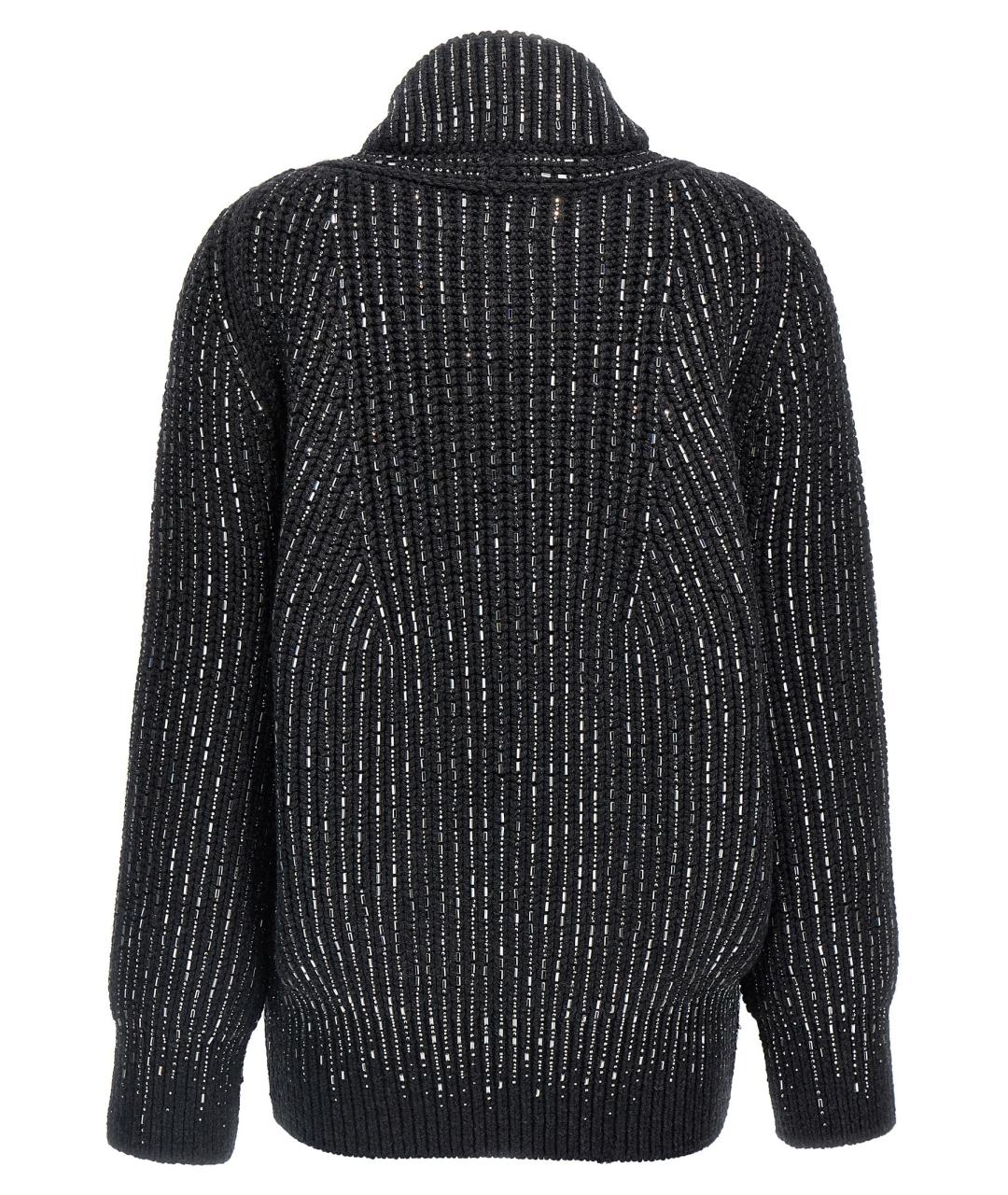 ERMANNO SCERVINO Антрацитовый шерстяной кардиган, фото 2