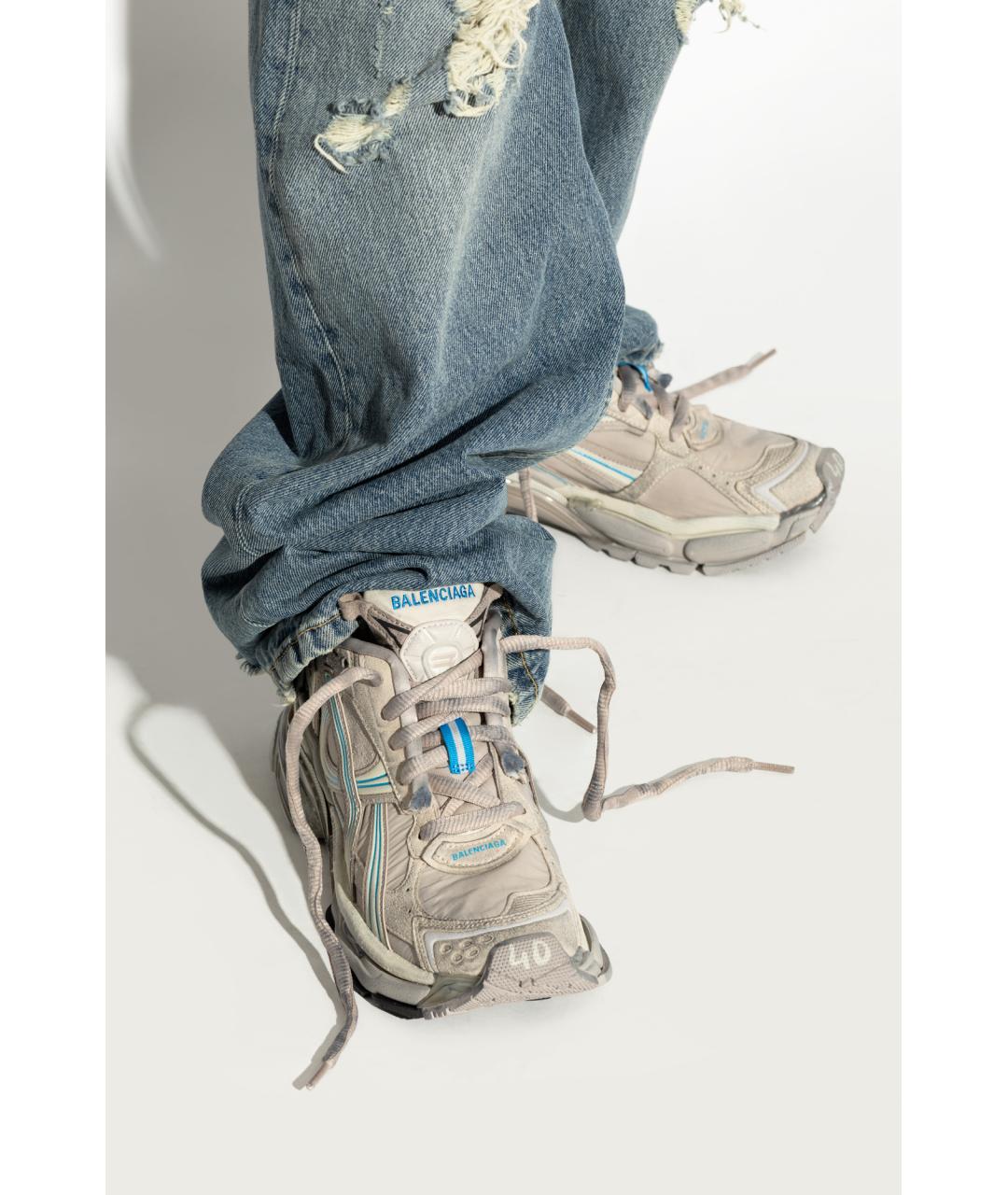 BALENCIAGA Серые кроссовки, фото 5