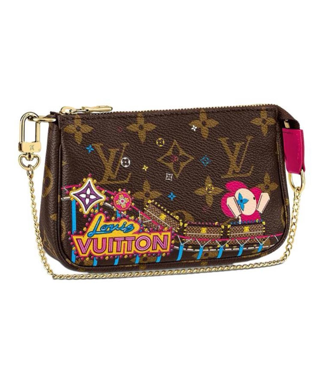 LOUIS VUITTON Коричневая кожаная сумка с короткими ручками, фото 9