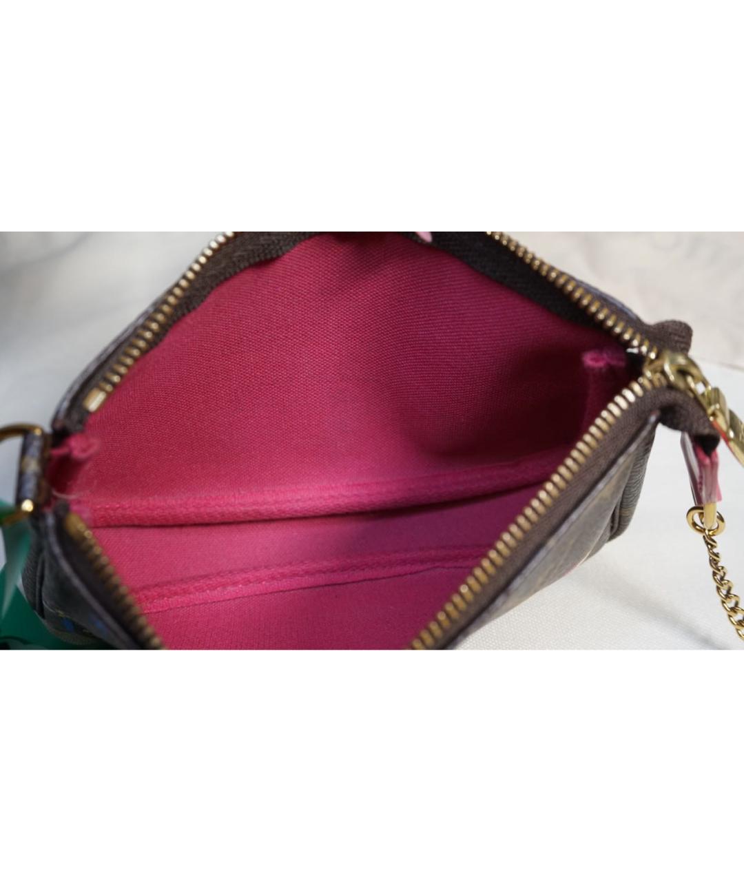 LOUIS VUITTON Коричневая кожаная сумка с короткими ручками, фото 6