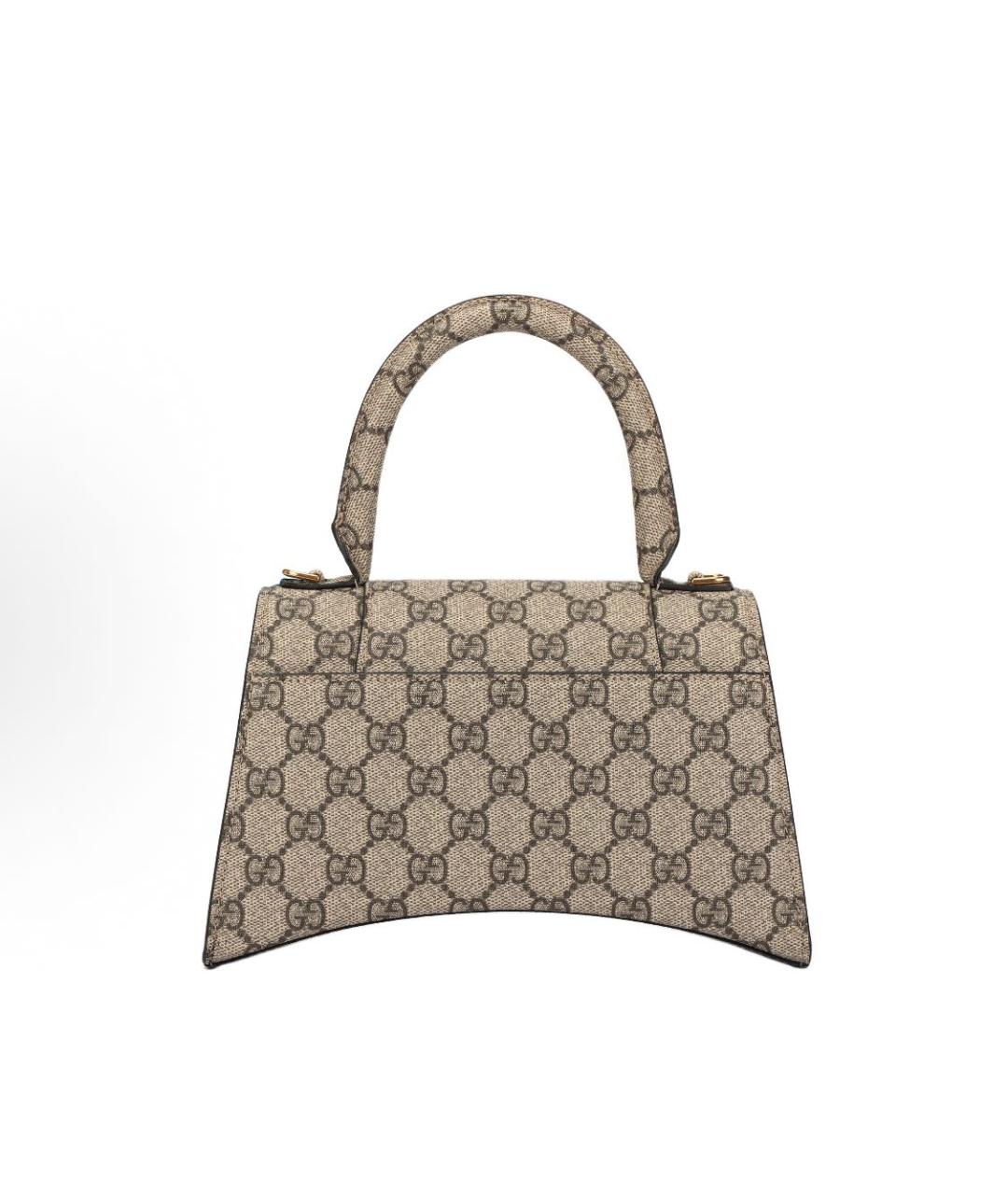 GUCCI Бежевая кожаная сумка с короткими ручками, фото 3