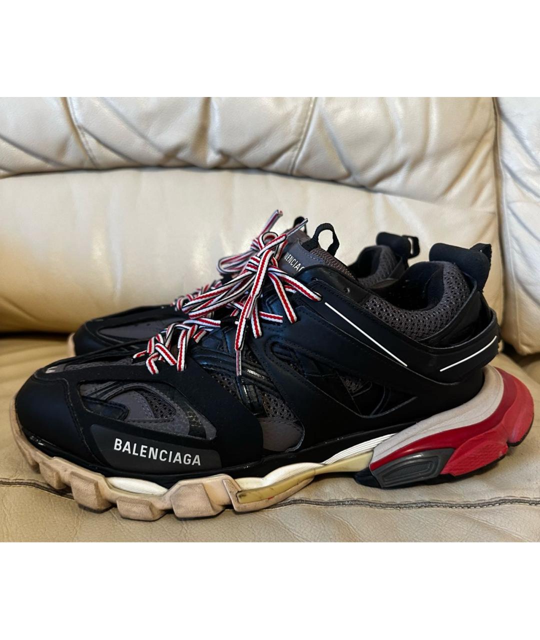 BALENCIAGA Черные нубуковые низкие кроссовки / кеды, фото 7
