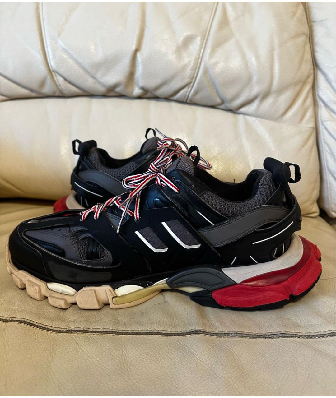 BALENCIAGA Черные нубуковые низкие кроссовки / кеды, фото 3