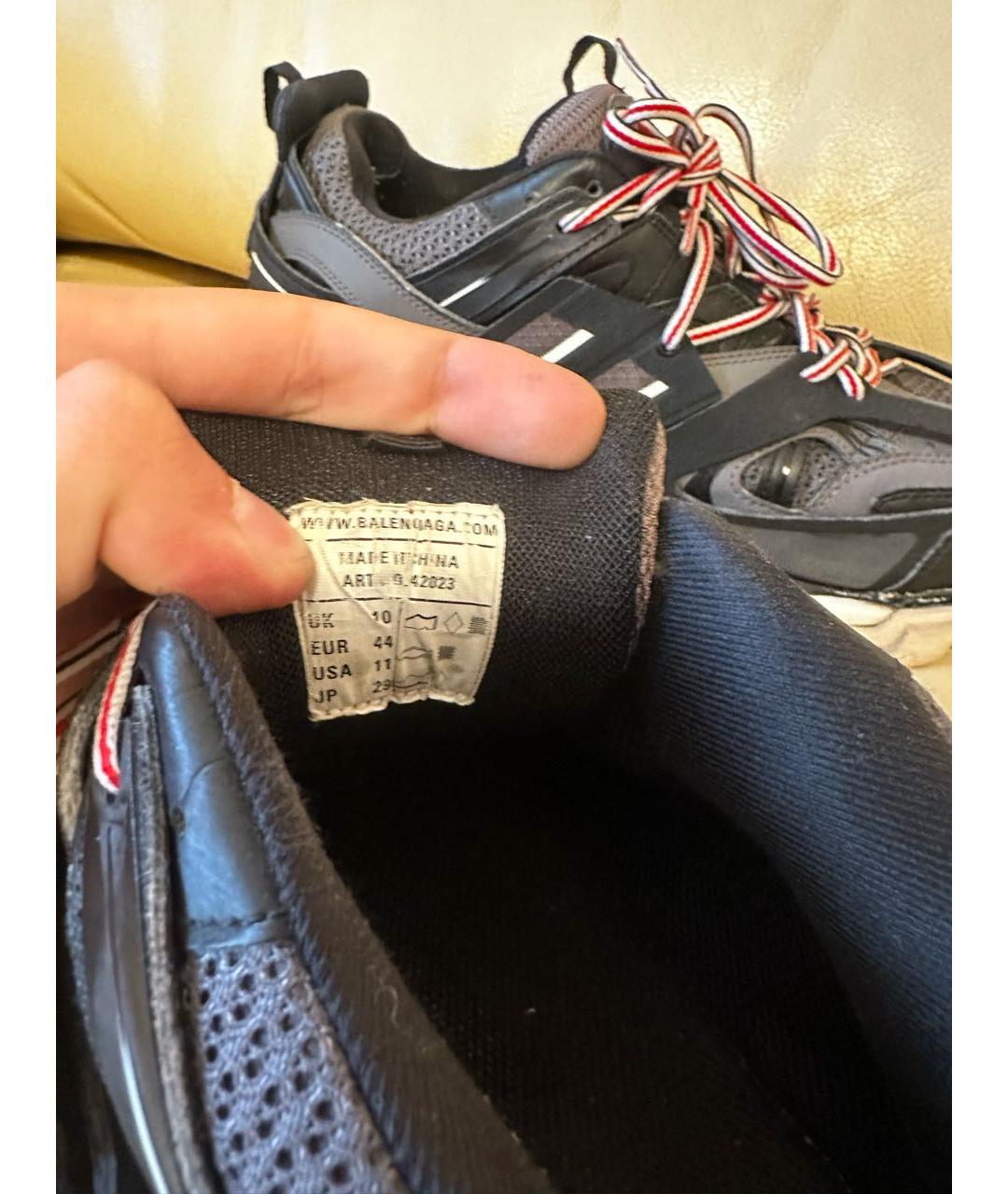 BALENCIAGA Черные нубуковые низкие кроссовки / кеды, фото 5