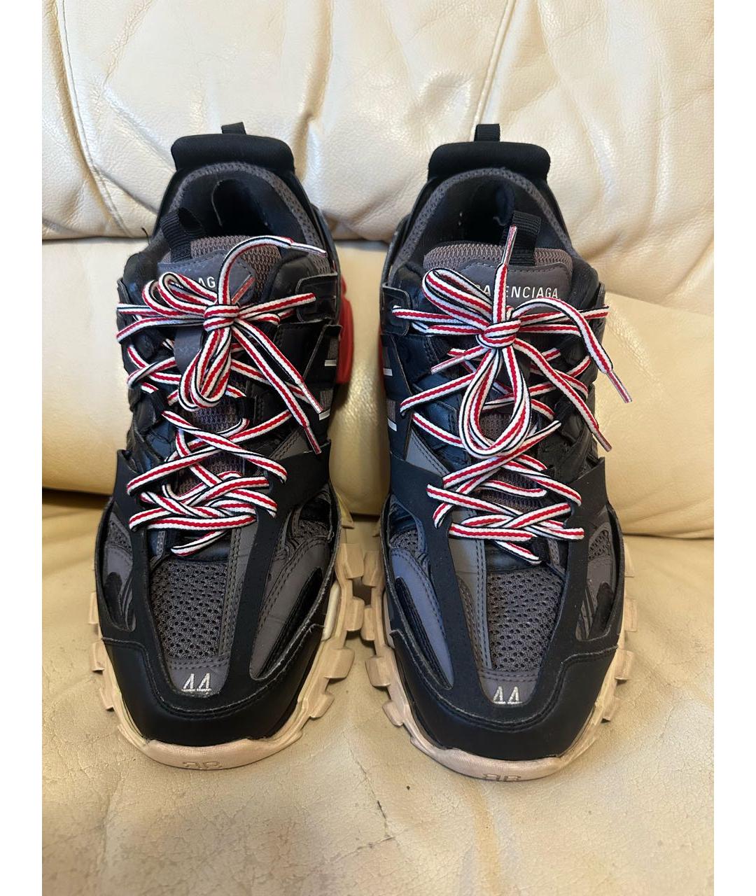 BALENCIAGA Черные нубуковые низкие кроссовки / кеды, фото 2