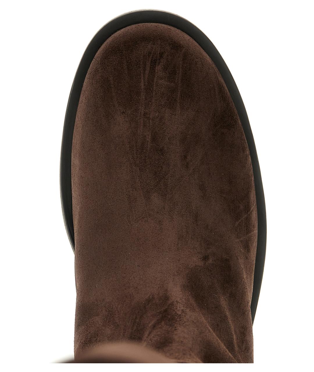 STUART WEITZMAN Коричневые замшевые сапоги, фото 4