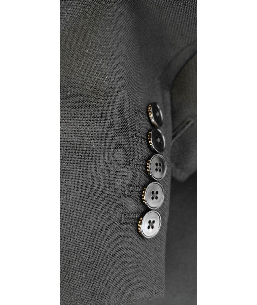 GUCCI Черный шерстяной пиджак, фото 4