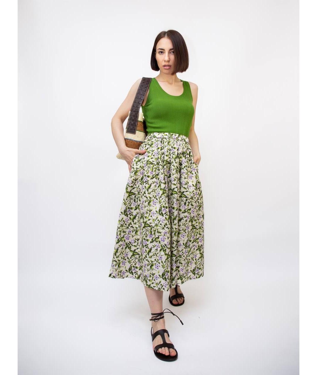 WEEKEND MAX MARA Зеленая вискозная майка, фото 6