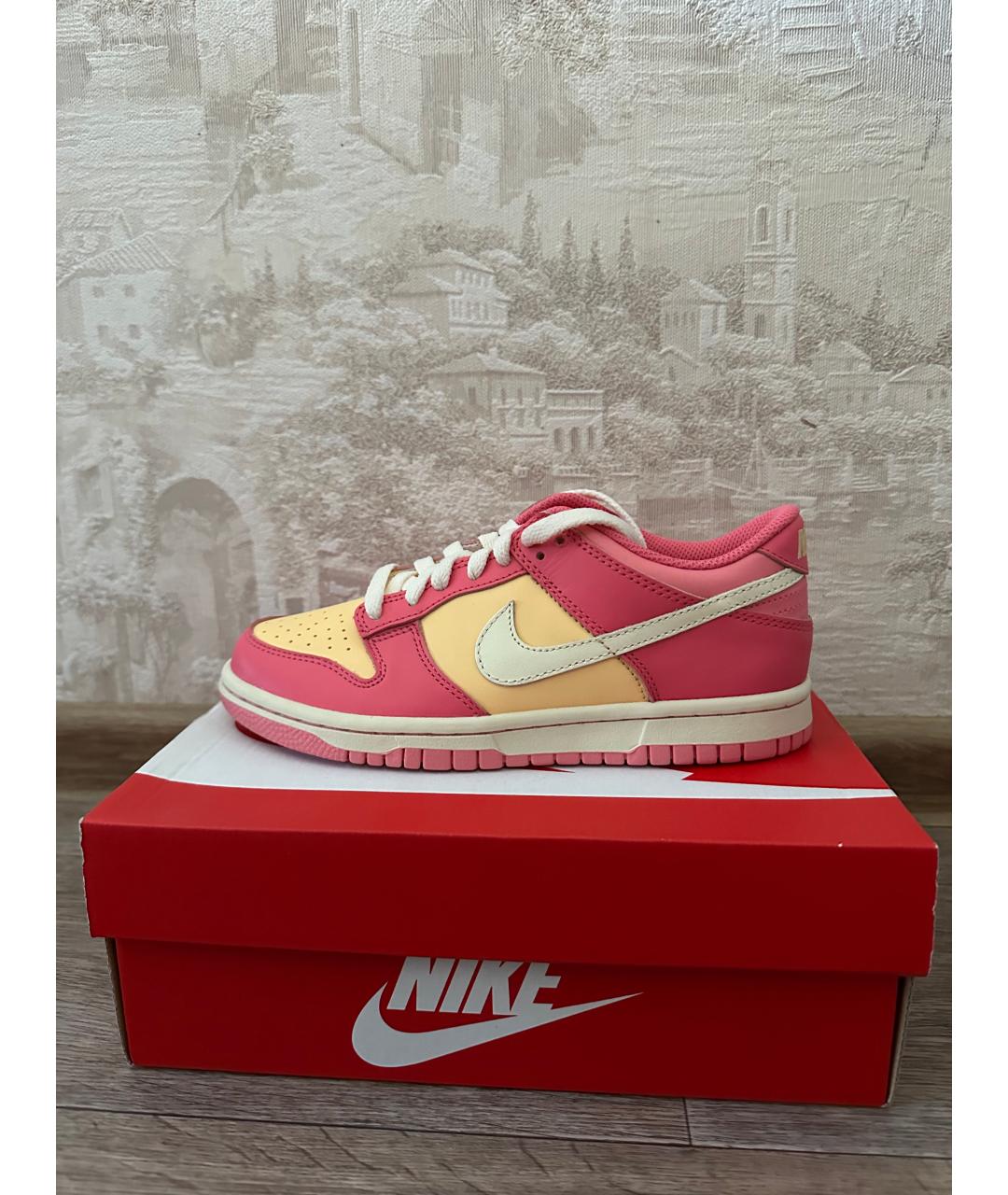NIKE Розовые кожаные кеды, фото 6