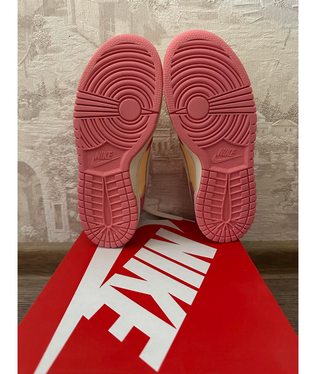 NIKE Розовые кожаные кеды, фото 5