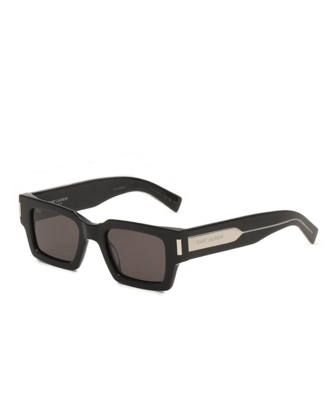 SAINT LAURENT Черные пластиковые солнцезащитные очки, фото 1