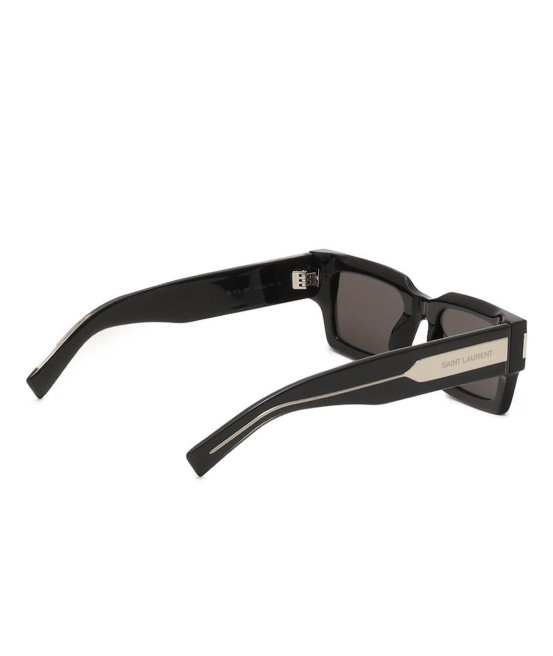 SAINT LAURENT Черные пластиковые солнцезащитные очки, фото 2