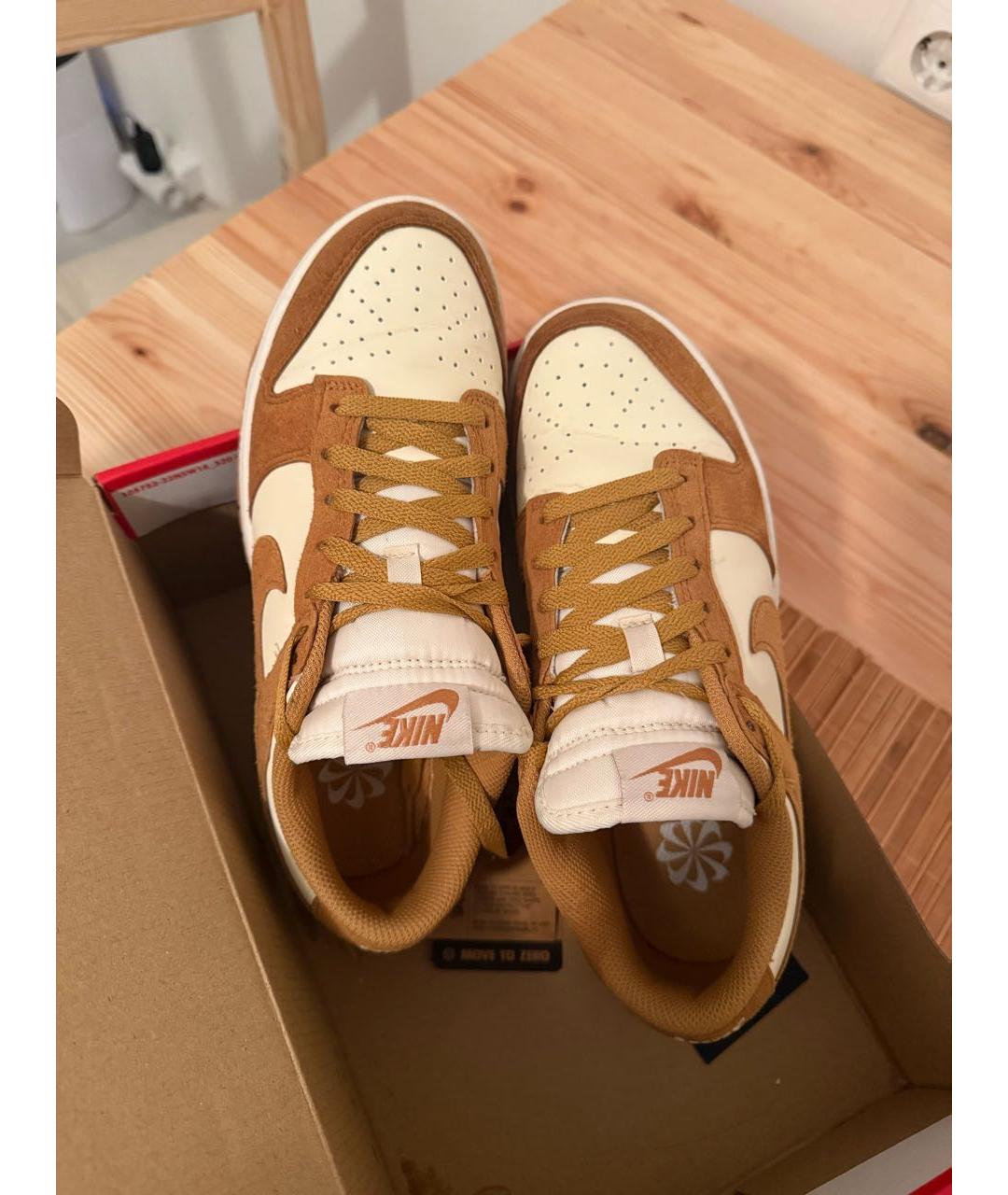 NIKE Коричневые кожаные кеды, фото 3