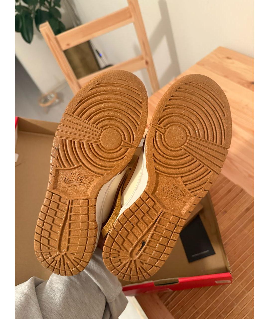 NIKE Коричневые кожаные кеды, фото 4