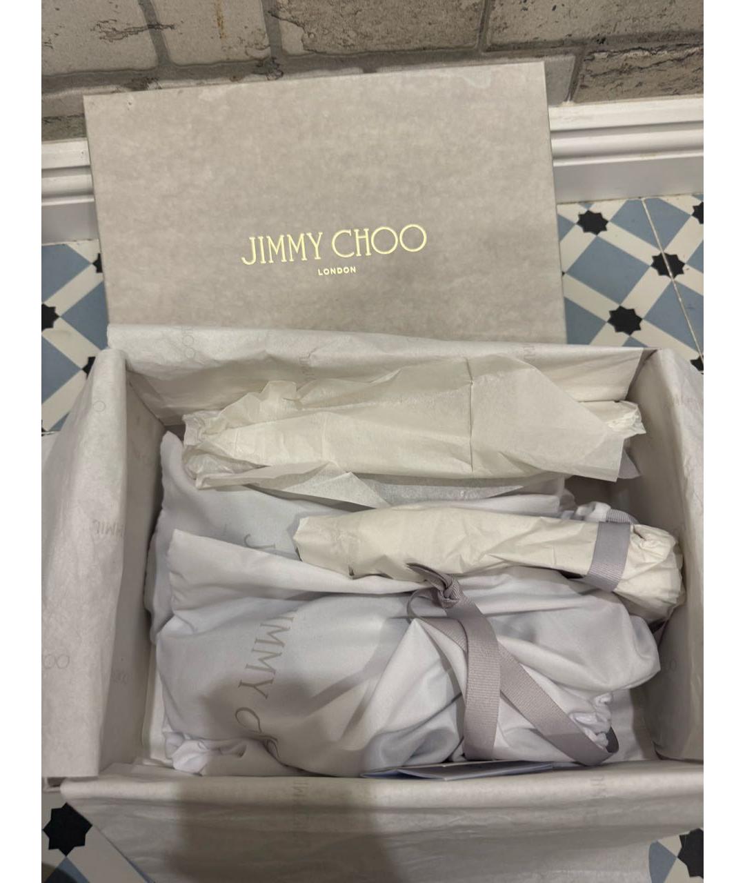 JIMMY CHOO Хаки кожаные мюли, фото 8